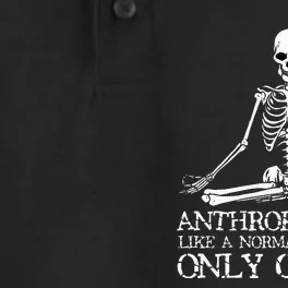 Anthropology Yoga Skeleton Anthropologist Dry Zone Grid Performance Polo