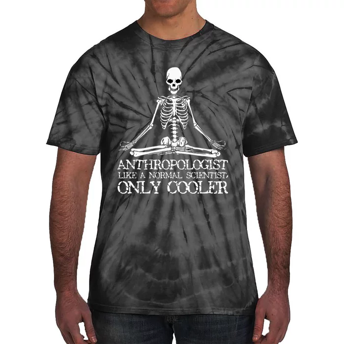 Anthropology Yoga Skeleton Anthropologist Tie-Dye T-Shirt