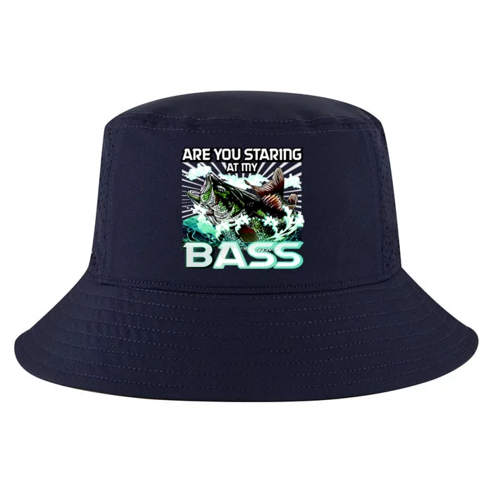 Are You Staring At My Bass Funny Fishing Cool Comfort Performance Bucket Hat