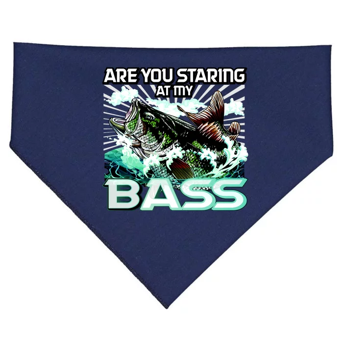 Are You Staring At My Bass Funny Fishing USA-Made Doggie Bandana