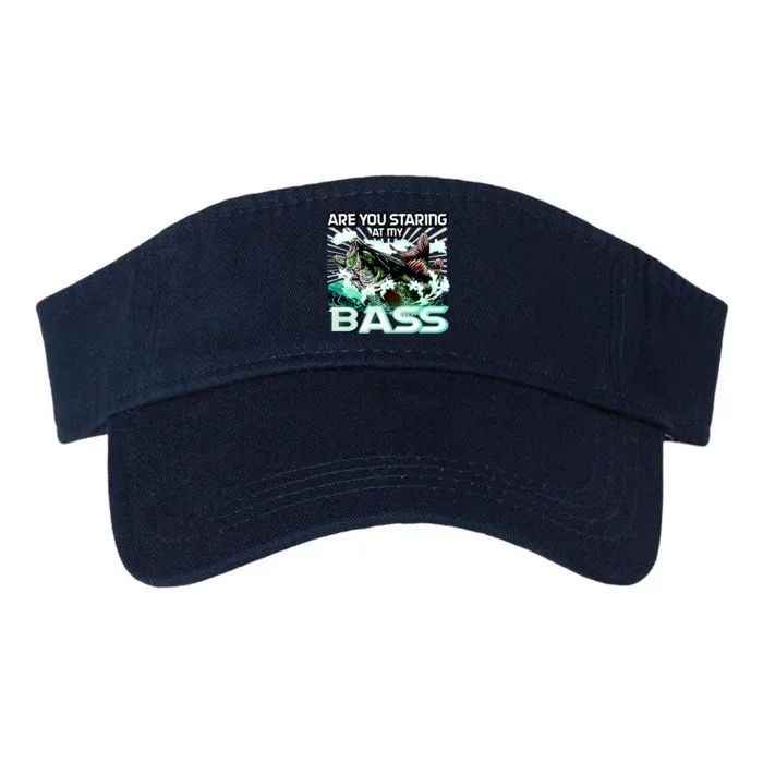 Are You Staring At My Bass Funny Fishing Valucap Bio-Washed Visor