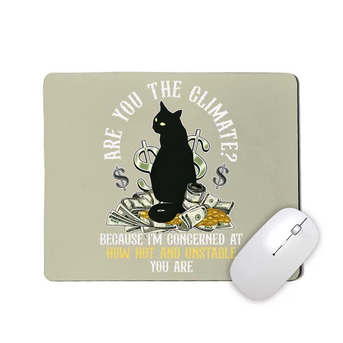 Are You The Climate Concerned How Hot Trendy Cat Quote Mousepad