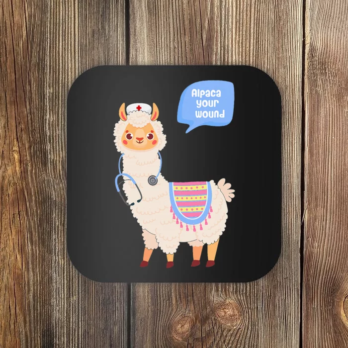 Alpaca Your Wound Cute Llama Wound Care Nurse Coaster