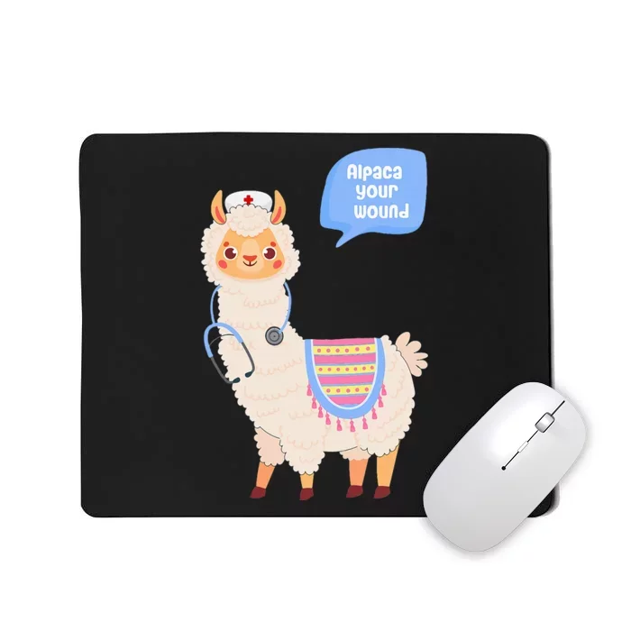 Alpaca Your Wound Cute Llama Wound Care Nurse Mousepad