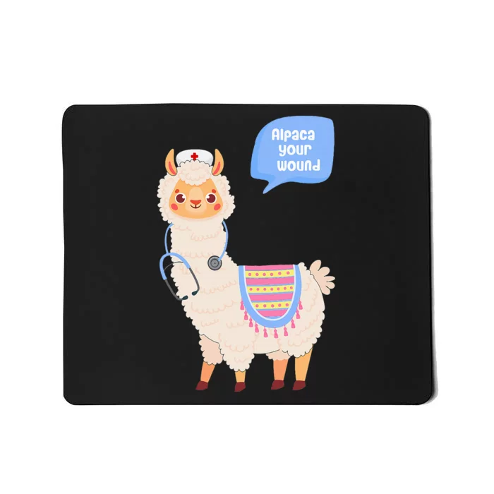 Alpaca Your Wound Cute Llama Wound Care Nurse Mousepad