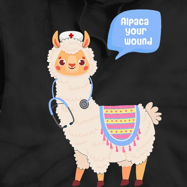 Alpaca Your Wound Cute Llama Wound Care Nurse Tie Dye Hoodie