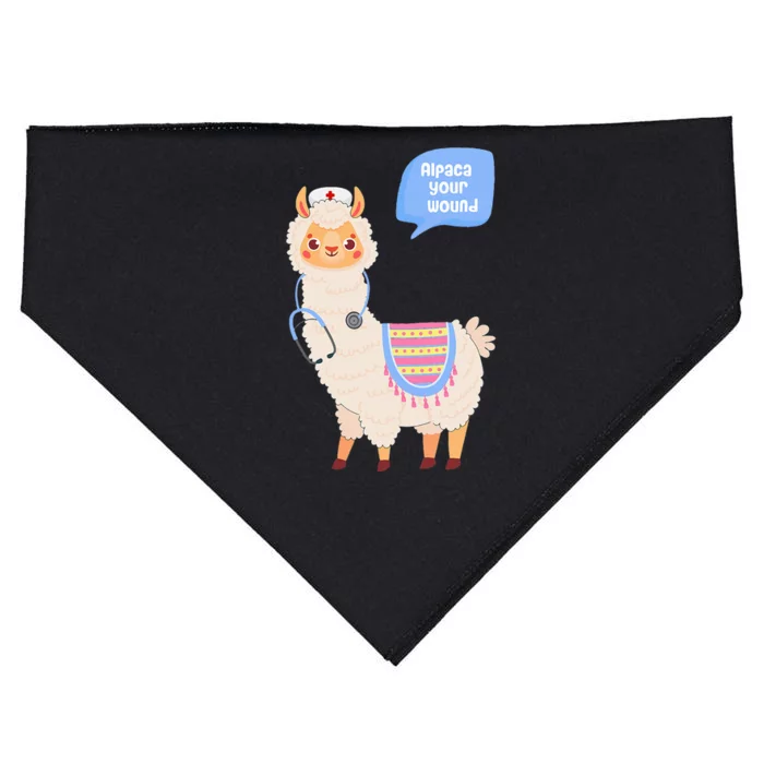 Alpaca Your Wound Cute Llama Wound Care Nurse Gift USA-Made Doggie Bandana