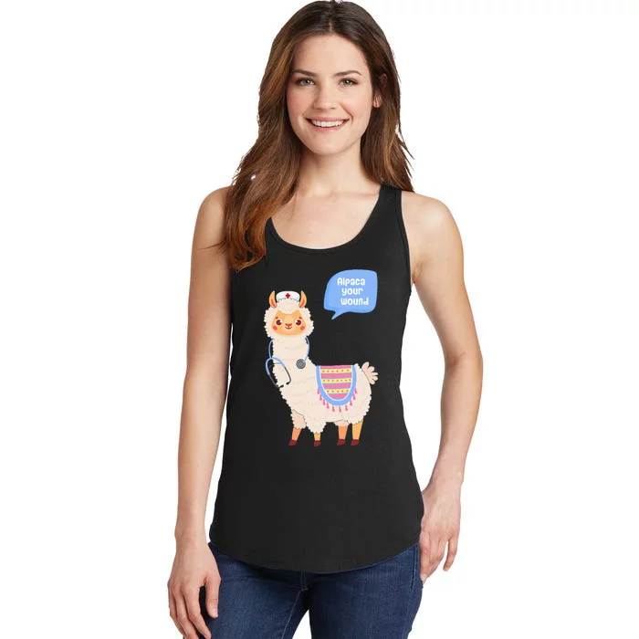 Alpaca Your Wound Cute Llama Wound Care Nurse Gift Ladies Essential Tank