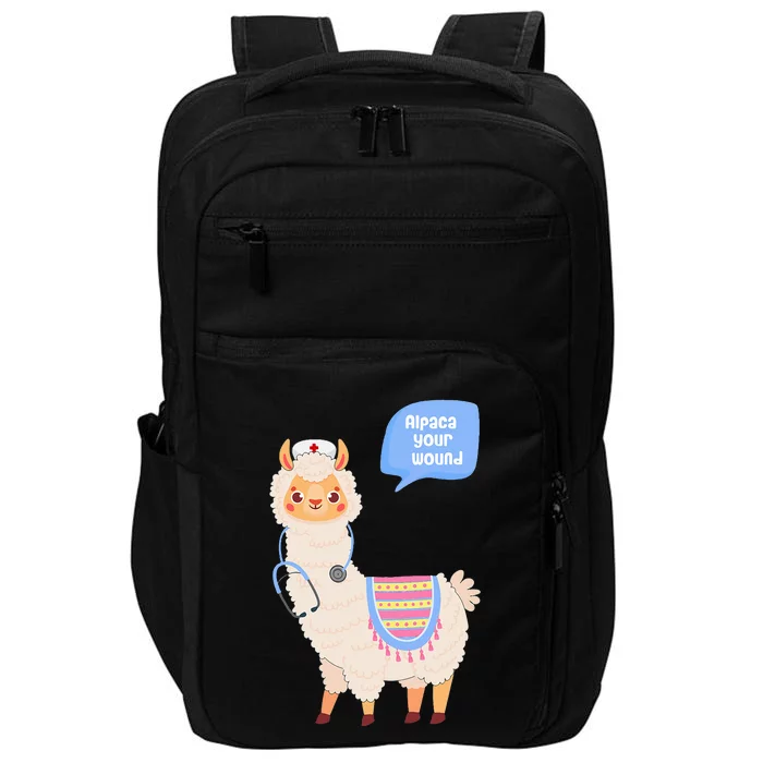 Alpaca Your Wound Cute Llama Wound Care Nurse Gift Impact Tech Backpack