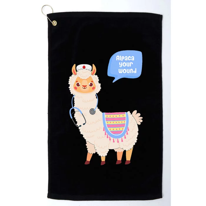 Alpaca Your Wound Cute Llama Wound Care Nurse Gift Platinum Collection Golf Towel