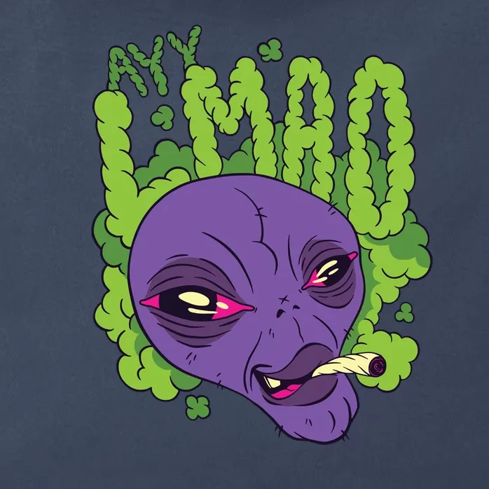 Ayy Lmao Marijuana Alien Zip Tote Bag