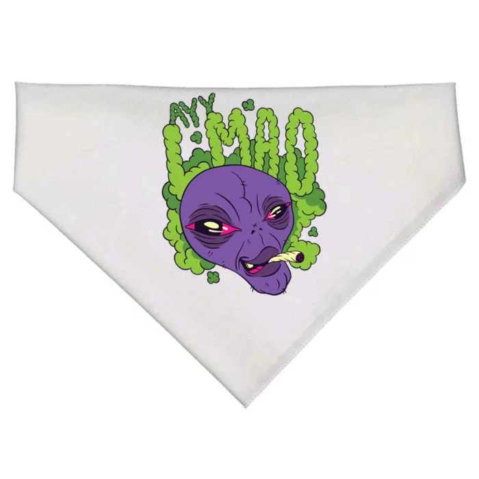 Ayy Lmao Marijuana Alien USA-Made Doggie Bandana