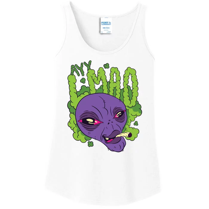 Ayy Lmao Marijuana Alien Ladies Essential Tank