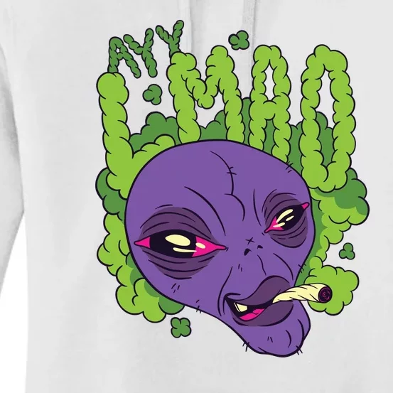 Ayy Lmao Marijuana Alien Women's Pullover Hoodie