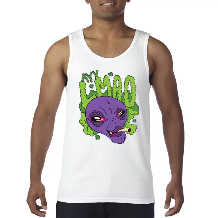 Ayy Lmao Marijuana Alien Tank Top