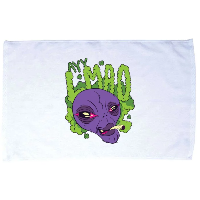 Ayy Lmao Marijuana Alien Microfiber Hand Towel