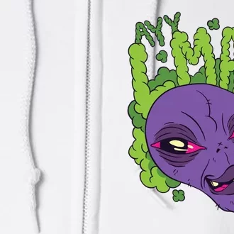 Ayy Lmao Marijuana Alien Full Zip Hoodie