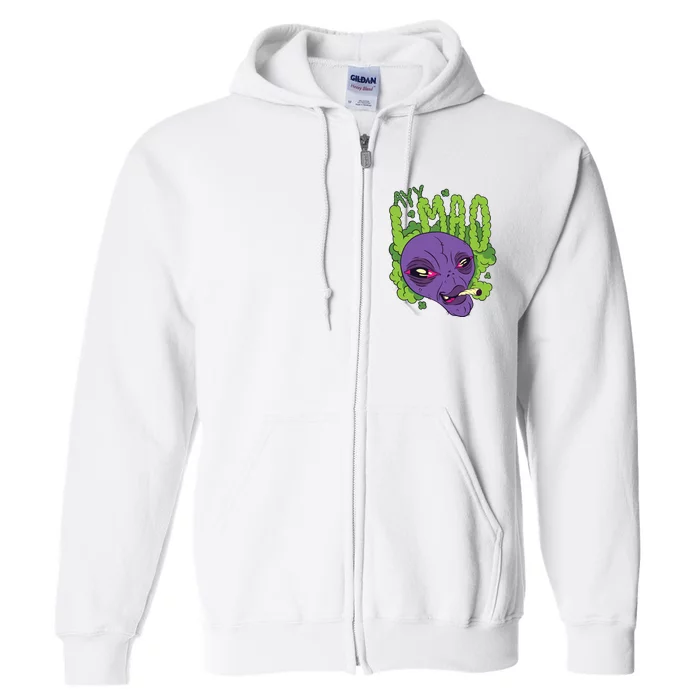 Ayy Lmao Marijuana Alien Full Zip Hoodie