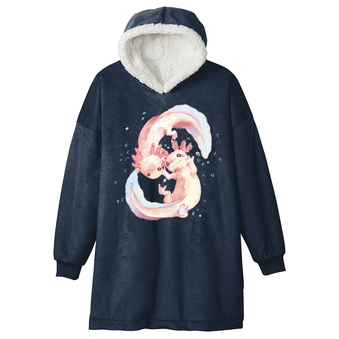 Axolotl Ying Yang Hooded Wearable Blanket