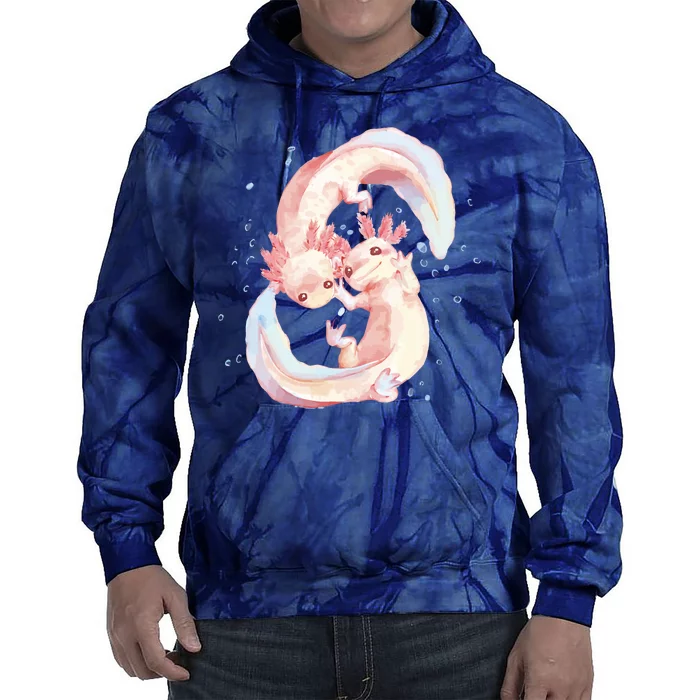 Axolotl Ying Yang Tie Dye Hoodie