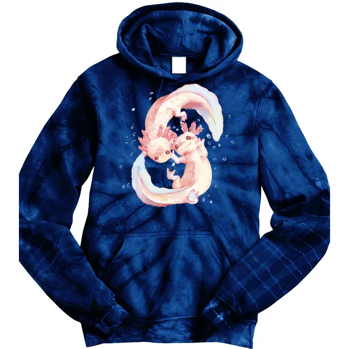 Axolotl Ying Yang Tie Dye Hoodie