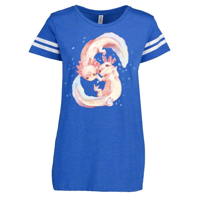 Axolotl Ying Yang Enza Ladies Jersey Football T-Shirt