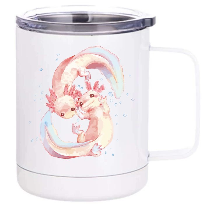 Axolotl Ying Yang Front & Back 12oz Stainless Steel Tumbler Cup