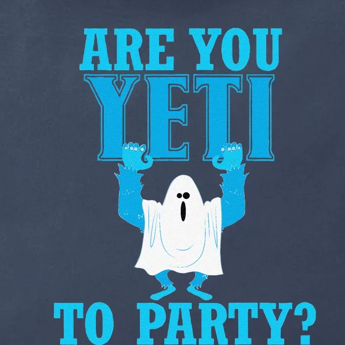 Are You Yeti To Party Logo Party Birthday Funny Fun Phrase Zip Tote Bag