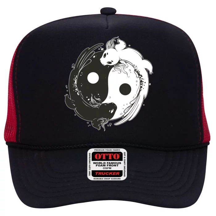 Axolotl Yin Yang High Crown Mesh Trucker Hat