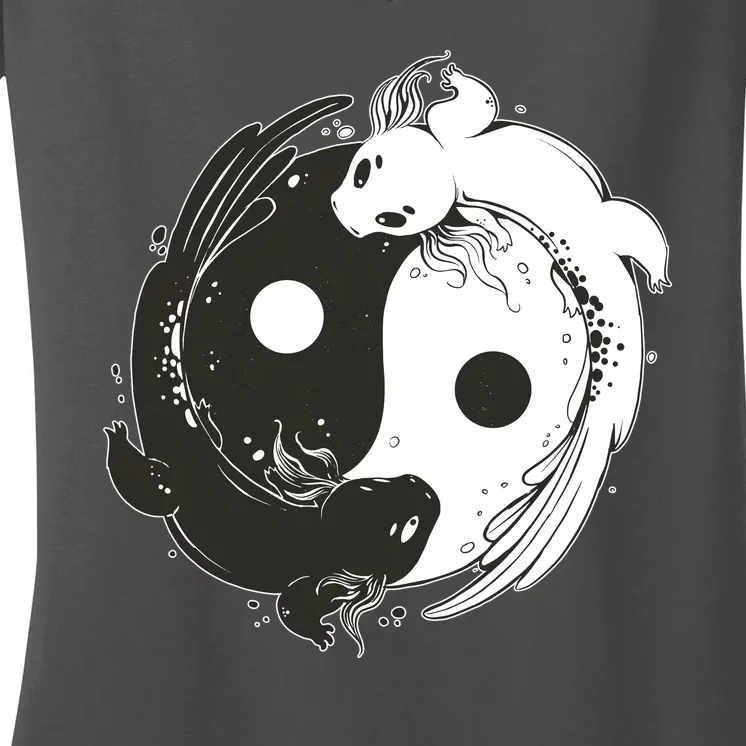 Axolotl Yin Yang Women's V-Neck T-Shirt