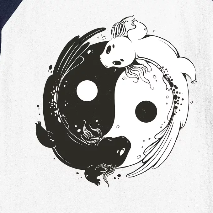 Axolotl Yin Yang Baseball Sleeve Shirt