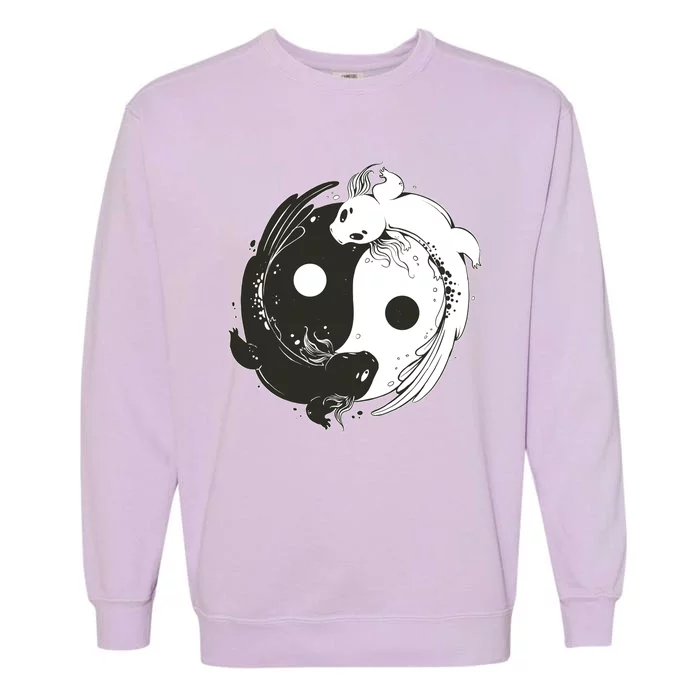 Axolotl Yin Yang Garment-Dyed Sweatshirt