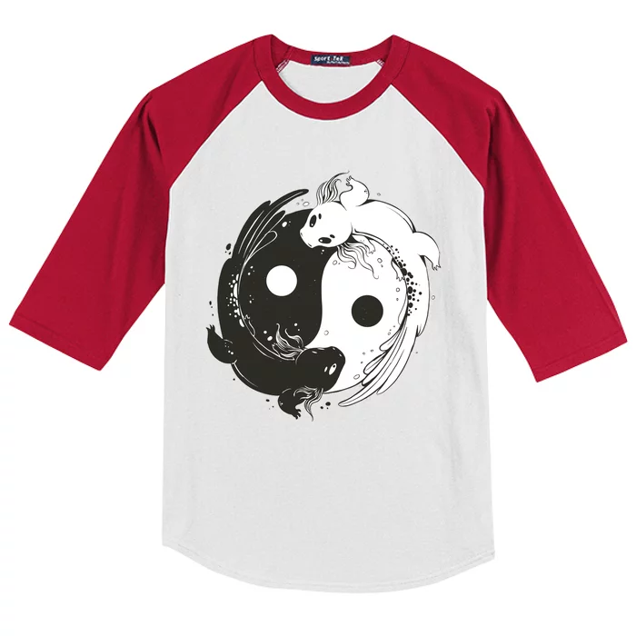 Axolotl Yin Yang Kids Colorblock Raglan Jersey