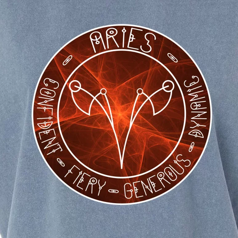 Aries Zodiac Astrology Symbol And Qualities Gift Garment-Dyed Women's Muscle Tee