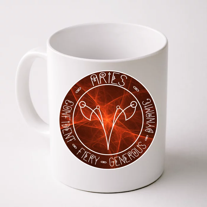 Aries Zodiac Astrology Symbol And Qualities Gift Front & Back Coffee Mug