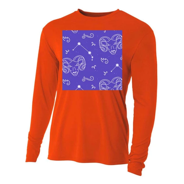 Aries Zodiac Astrology Cooling Performance Long Sleeve Crew