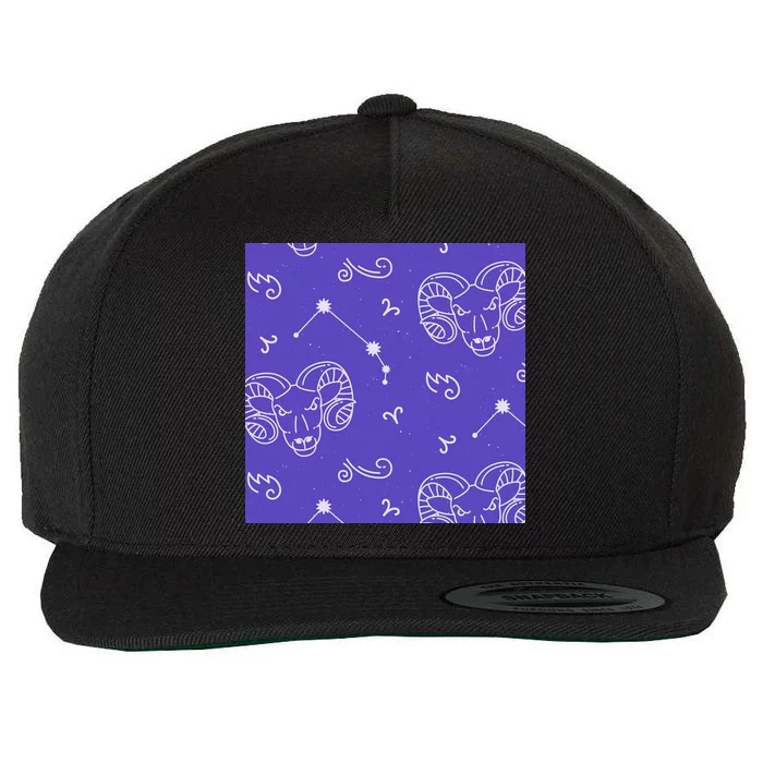 Aries Zodiac Astrology Wool Snapback Cap