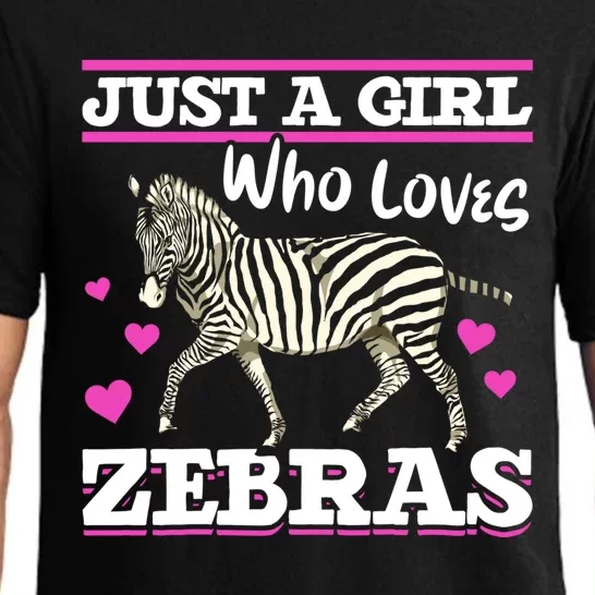 Africa Zoo Animal Just A Who Loves Zebras Cute Gift Pajama Set