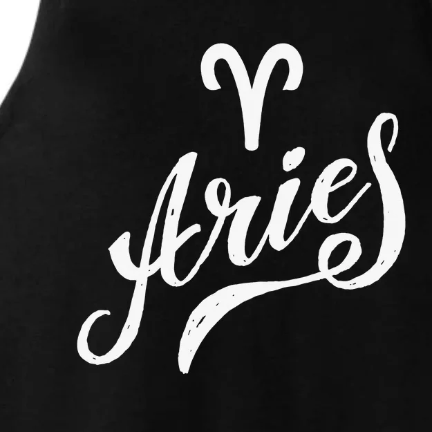 Aries Zodiac Ladies Tri-Blend Wicking Tank