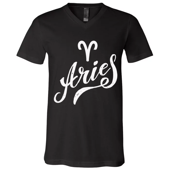 Aries Zodiac V-Neck T-Shirt