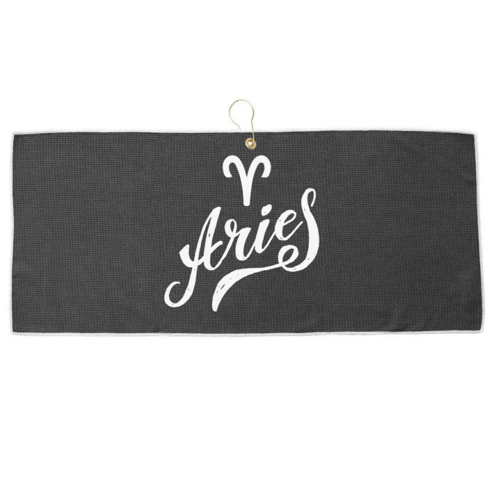 Aries Zodiac Large Microfiber Waffle Golf Towel