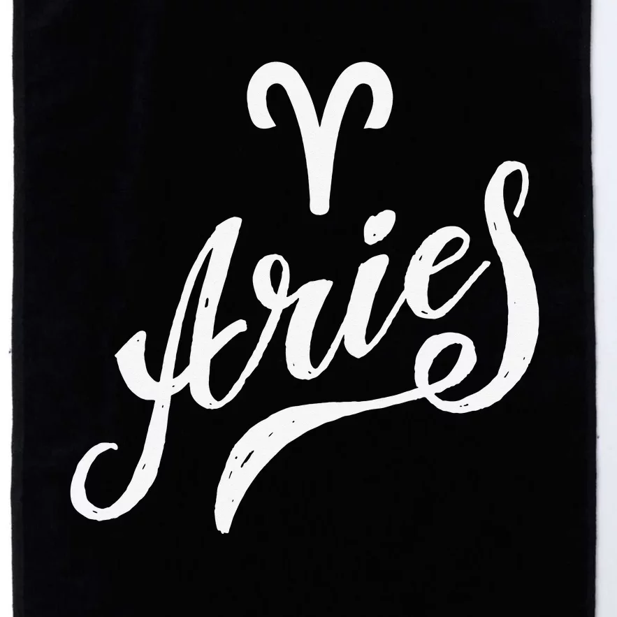 Aries Zodiac Platinum Collection Golf Towel