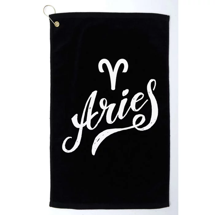 Aries Zodiac Platinum Collection Golf Towel