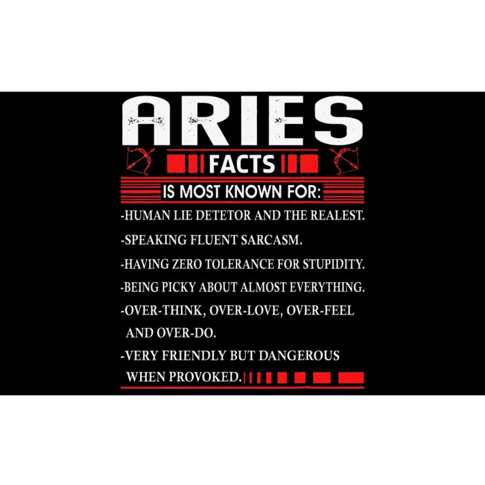 Aries Zodiac Birthday Aries Facts Gift Funny Bumper Sticker