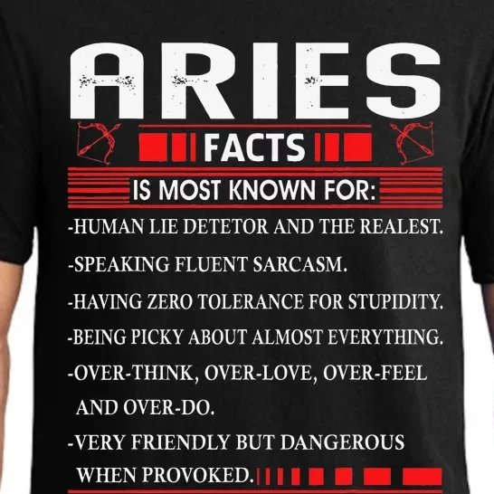 Aries Zodiac Birthday Aries Facts Gift Funny Pajama Set