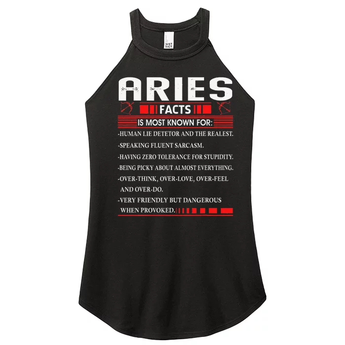 Aries Zodiac Birthday Aries Facts Gift Funny Women’s Perfect Tri Rocker Tank