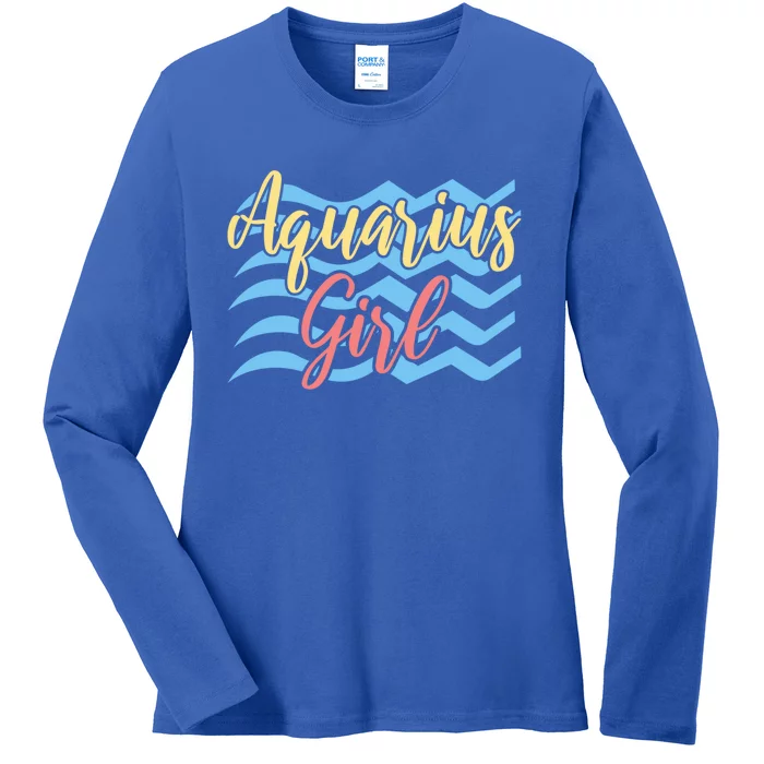 Astrology Zodiac Birthday Aquarius Meaningful Gift Ladies Long Sleeve Shirt