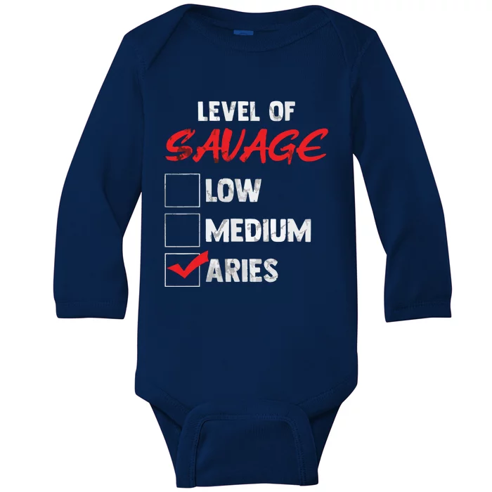 Aries Zodiac Birthday Gift Bday Celebrants Baby Long Sleeve Bodysuit