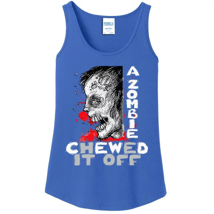 A Zombie Chewed It Off Handicap Leg Amputee Amputation Ladies Essential Tank