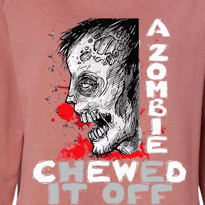 A Zombie Chewed It Off Handicap Leg Amputee Amputation Womens California Wash Sweatshirt